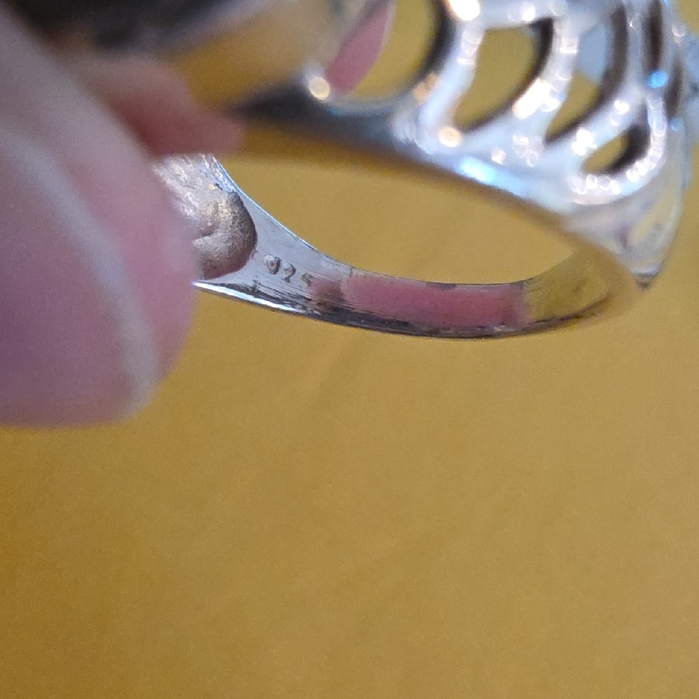 Vintage Ring Features A Large, Round Labradorite … - image 4